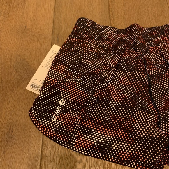 Lululemon Seawheeze Reflective *High Tempo Camo Orange Multi Tracker short - Picture 5 of 7